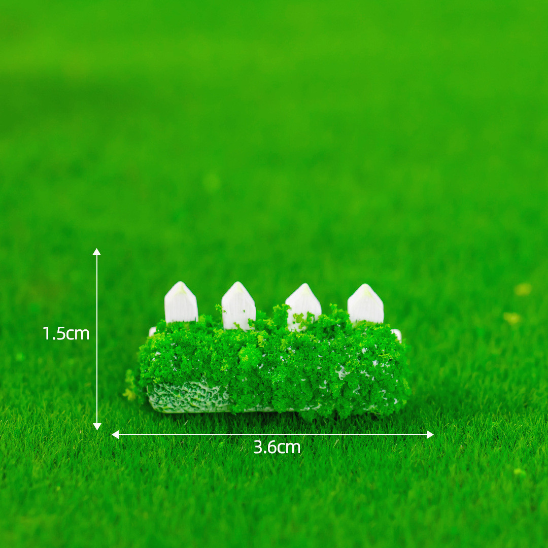 Мініатюра Паркан для діорами 3.6*1.5 см Білий із зеленню, фото 1
