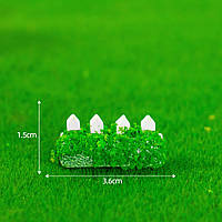 Мініатюра Паркан для діорами 3.6*1.5 см Білий із зеленню