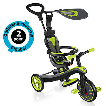 Дитячий велосипед Globber Explorer Trike 4in1 Lime Green (Салатовий)