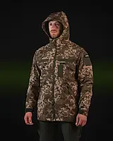 Куртка тактическая с капюшоном мужская демисезон Omega Softshell Пиксель XS