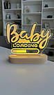 Нічник для майбутніх мам , baby shower з USB роз'ємом, 17\13 см, фото 4