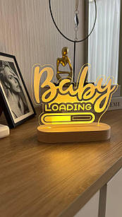 Нічник для майбутніх мам , baby shower з USB роз'ємом, 17\13 см