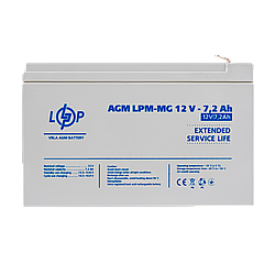 Акумулятор мультигелевий LPM-MG 12V - 7.2 Ah