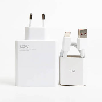 Зарядний пристрій Xiaomi Mi 120W Gan Charger Set + Cable USB to Type-C White (MDY-13-EE)