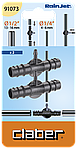 Claber Трійник 16мм для крапельної трубки 1/4" (2шт), бл.