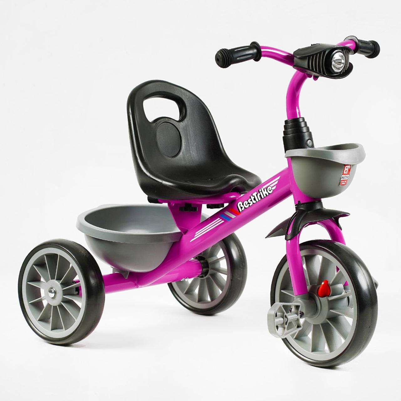 Триколісний велосипед Best Trike BS-44101 Фіолетовий, сталева рама, колеса EVA