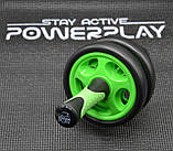 Колесо для преса подвійне PowerPlay 4327 Dual-Core Ab Wheel  Чорно-червоне, фото 8