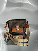 Женская сумка Michael Kors Sloan Editor Medium Bag Brown (тёмно-коричневая) актуальная сумка KIS99113