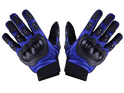 Мотоперчатки MS06 ТАТА (чорний із синім текстиль size XL)