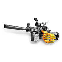 Автомат игрушечный с мягкими патронами (70 см, пулеметная лента, 18 мягких патронов, аккумулятор) 129141