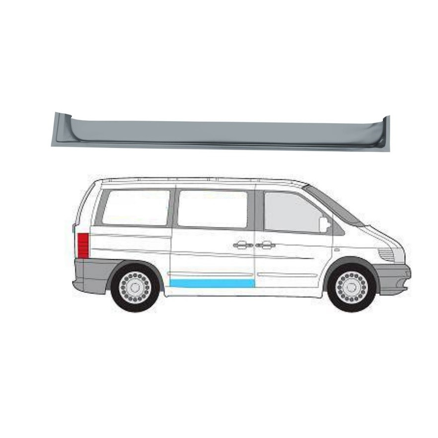 Низ каркасу зсувних дверей MERCEDES VITO (638) 12см (вир-во Polcar)