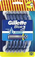 Станки для гоління одноразові Gillette "Blue 3 Plus Comfort" (12шт.)
