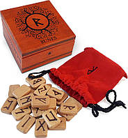 Подарочное издание деревянных рун - Deluxe Wooden Runes. Lo Scarabeo