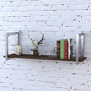 Полиця PL-1-18 Loft Design  Орех Модена 92 см Серебристый