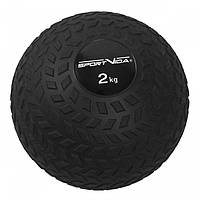 Слэмбол (медицинский мяч) для кроссфита SportVida Slam Ball 2 кг SV-HK0344 Black