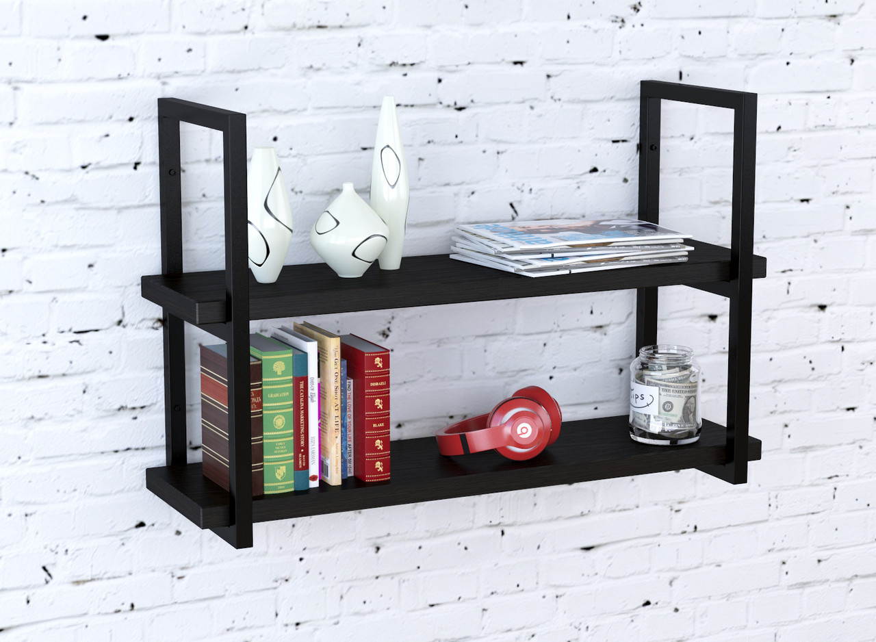 Полиця PL-2-36 Loft Design  Венге Луизиана 92 см Черный, фото 1