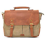 Чоловіча сумка-портфель із канвасу та шкіри RBcs-3960-3md TARWA, фото 2