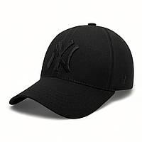 Кепка Бейсболка NY "47" - черная с черным логотипом M 54-58 \ L 59-62