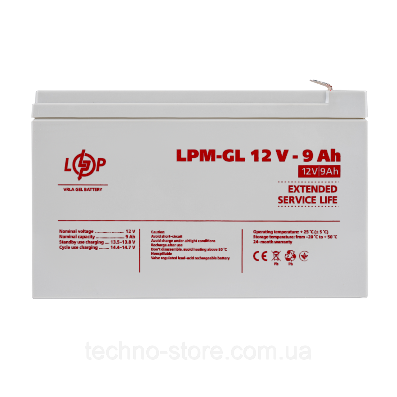 Акумулятор гелевий LPM-GL 12V - 9 Ah