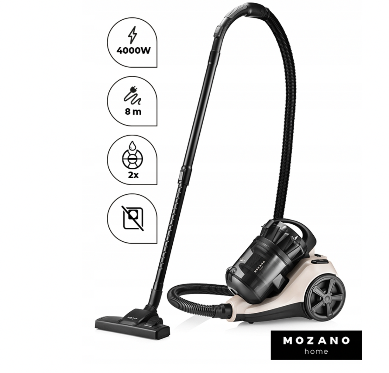 Пилосос 15в1 Mozano Smart Cyclonic 4000Вт AGD/ODK/B/01#BEZ турбощітка, фото 1