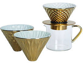 Подарунковий набір Loveramics Coffee Dripper Gold