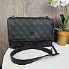 Якісна жіноча мінісумочка клатч на ланцюжку стиль Guess чорна сумка на плече, фото 2