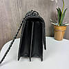 Якісна жіноча мінісумочка клатч на ланцюжку стиль Guess чорна сумка на плече, фото 4