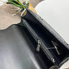 Якісна жіноча мінісумочка клатч на ланцюжку стиль Guess чорна сумка на плече, фото 5