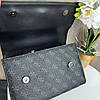 Якісна жіноча мінісумочка клатч на ланцюжку стиль Guess чорна сумка на плече, фото 7
