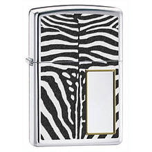 Запальничка Zippo 28046 LIGHTER ZEBRA PRINT POLISHED CHROME