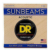 Струни для акустичної гітари DR STRINGS SUNBEAM ACOUSTIC PHOSPHOR BRONZE - CUSTOM LIGHT (11-50)