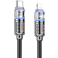 Дата кабель Hoco U122 Lantern Transparent Discovery Edition Type-C to Lightning (1.2m) GRI