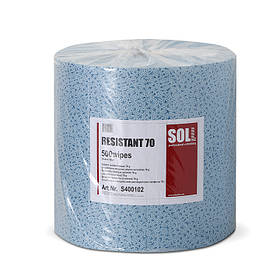 Серветка Паперова стійка до розчинників 32 х 36 см Resistant 70 блакитна (в рулоні) (в упак. 5  SOLL