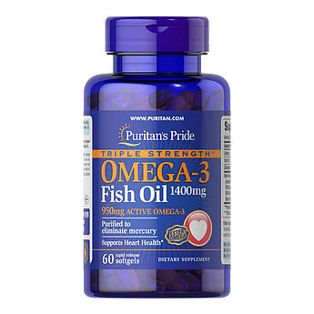 Triple Strength Omega-3 Fish Oil 1400mg - 60 softgels