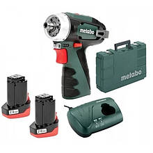 Дриль-шурупокрут акумуляторний Metabo PowerMaxx BS Basic (12 В, 2 А·год) (600984500)