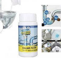 Чистящее средство для труб и раковин - мощный очиститель мойки и слива Wild Tornado Sink Drain Clean