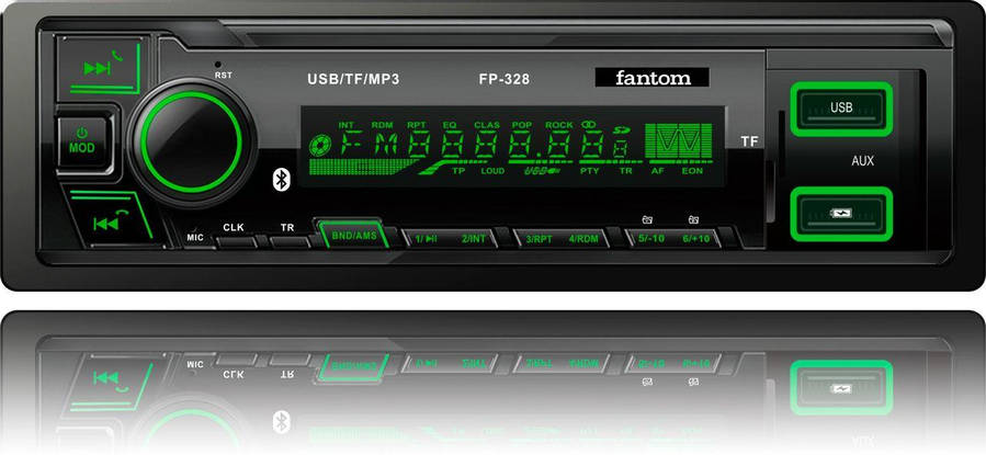 Автомагнітола FANTOM FP-328 Black/Multicolor, фото 2