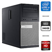 Компьютер Dell OptiPlex 9020 Tower / Intel Core i7-4770 (4 (8) ядра по 3.4 - 3.9 GHz) / 8 GB DDR3 / 240 GB SSD