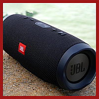 Потужна якісна портативна колонка JBL Charge 3 колонки з USB, SD, FM Чорна блютуз із радіо та мікрофоном