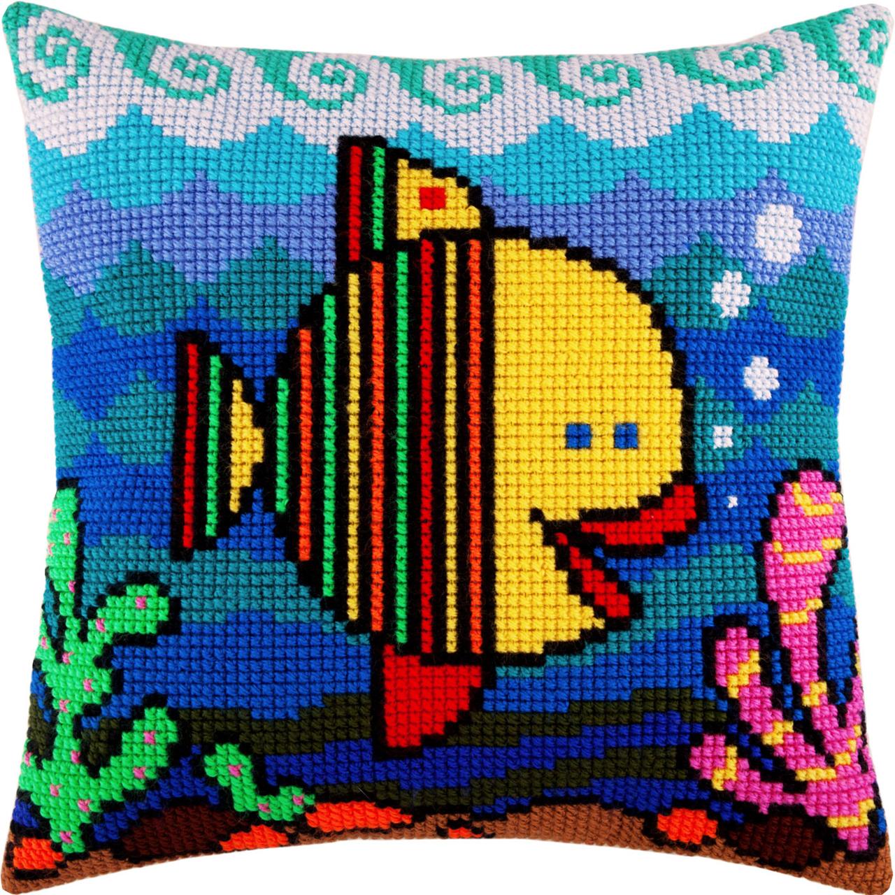 Набір для вишивання декоративної подушки Чарівниця Рибка 40×40 см Z-18 - фото 1 - id-p2088106453
