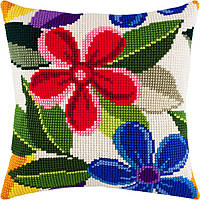 Набір для вишивання декоративної подушки Чарівниця Квіткові фантазії 40×40 см Z-19