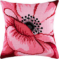 Набір для вишивання декоративної подушки Чарівниця Рожева квітка 40×40 см Z-37