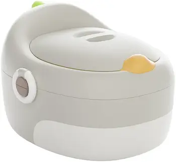 Дитячий горщик 3 в 1 з кришкою та м'яким сидінням Dino MULTI POTTY ME 1142 Gray Сірий
