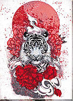 Набір для вишивання бісером на натуральному художньому полотні Абрис Арт Бай-ху Білий тигр AB-814