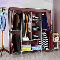 Шафа тканинна розкладна 168*45*172см Stenson R30900 (wine red)