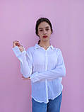 Сорочка жіноча жатка на гудзиках Boohoo Біла 1, фото 3