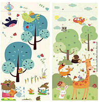 Детский двухсторонний складной коврик Poppet Веселая жирафа и Загадочный лес Коврик игровой (ТЕРМО) 2-х