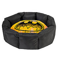 Лежанка для собак WAUDOG Relax, рисунок "Бэтмен 1", со сменной подушкой, M, Ш 42 см, Дл 52 см, В 19 см