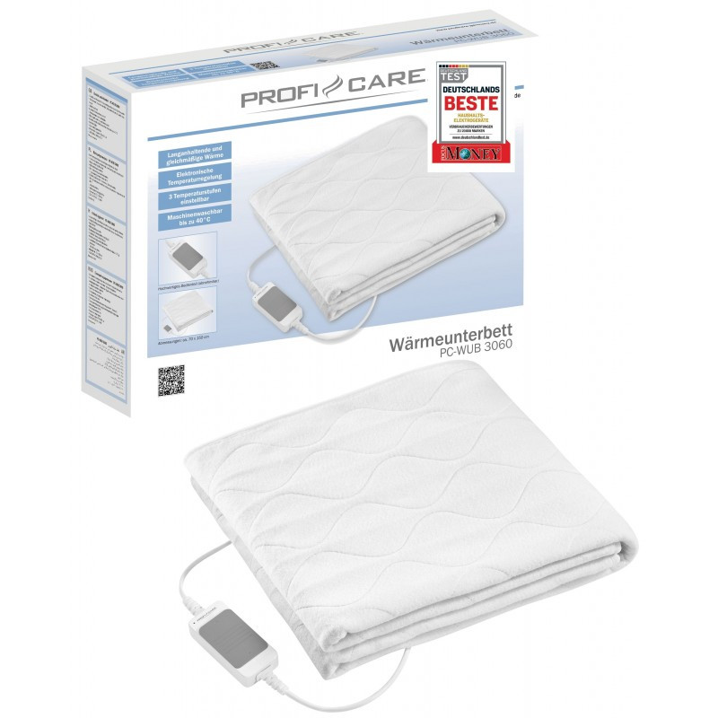 Електропростирадло (ковдра) 60 Вт ProfiCare PC-WUB 3060 70 x 150 см - фото 1 - id-p1857395388