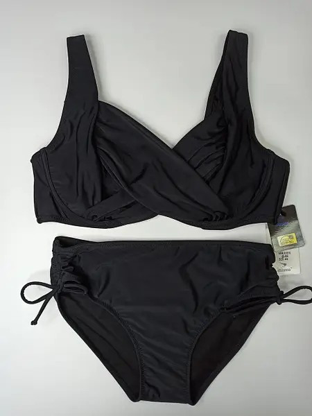 Купальник 2025 для полных SISIANNA 51810 Кейла черный (В НАЛИЧИИ ТОЛЬКО  50  52 54 56 58   УКР р-ры)